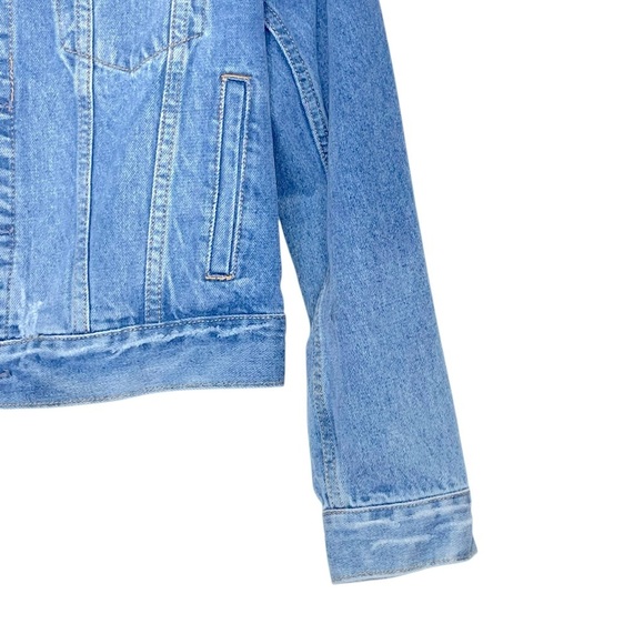 Gianni Bini Distressed Trucker Jean Jacket sz med - Picture 5 of 11